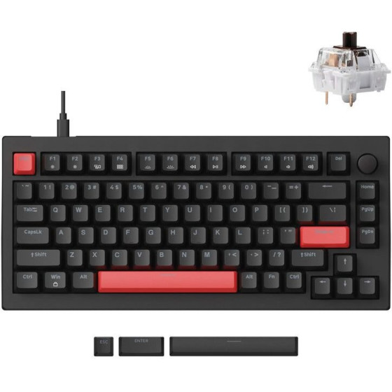 Lemokey X4 Qmk Wired Mechanical Keyboard 75% Brown Switch Us Layout - (X4-A3)
