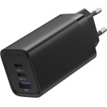 Vention 3-Port Usb (C+C+A) Gan Charger (65W/30W/30W) EU-Plug Black - (FEDB0-EU)