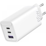 Vention 3-Port Usb (C+C+A) Gan Charger (65W/30W/30W) EU-Plug White - (FEDW0-EU)