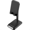 Vention Height Adjustable Desktop Smartphone Stand Black Aluminum Alloy Type - (KCQB0)
