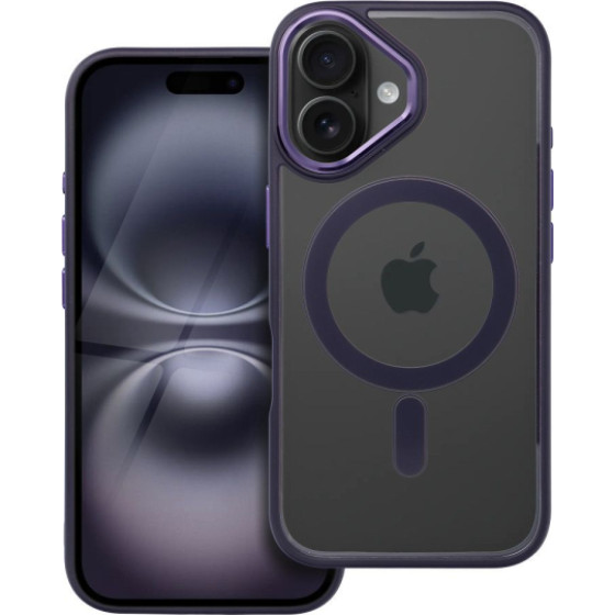 Is Tpu Mag Color Edge Iphone 16 Plus Trans Black Purple Backcover - (MAGCETPUIP16PV)