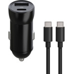 Maxlife Car Charger MXCC-04 Type C Port QC3.0 Pd / Usb Port + Data Cale Type C Black - (MXCC-04PD)
