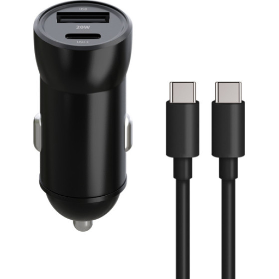 Maxlife Car Charger MXCC-04 Type C Port QC3.0 Pd / Usb Port + Data Cale Type C Black - (MXCC-04PD)
