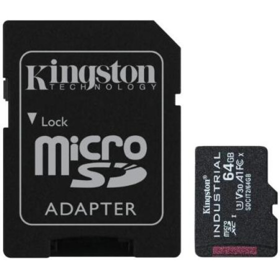 Kingston Industrial Flash Memory Card 64 Gb Microsdxc Uhs I - (SDCIT2/64GB)
