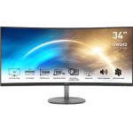 MSI Monitor Curved Va UWQHD, 34'', 21:9, 300CD/M2, 3000:1, 1MS, 100Hz, 3440x1440, 2xHDMI/ 1xDP/ Hp OUT, 2x 2W SPEAKERS, Black 2YW - (Pro MP341CQ)