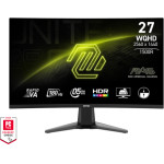 MSI Monitor Gaming Curved Va WQHD, 27'', 16:9, 300CD/M2, 5.000:1, 0,5MS, 180Hz, 2560x1440, 2xHDMI/ 1xDP/ Hp OUT, BLACK, 3YW. - (Mag 27CQ6F)