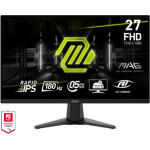 MSI Monitor Gaming Flat Ips FHD, 27'', 16:9, 250CD/M2, 1000:1, 0,5MS, 180Hz, 1920x1080, 2xHDMI/ 1xDP/ Hp OUT, BLACK, 3YW - (Mag 275F)