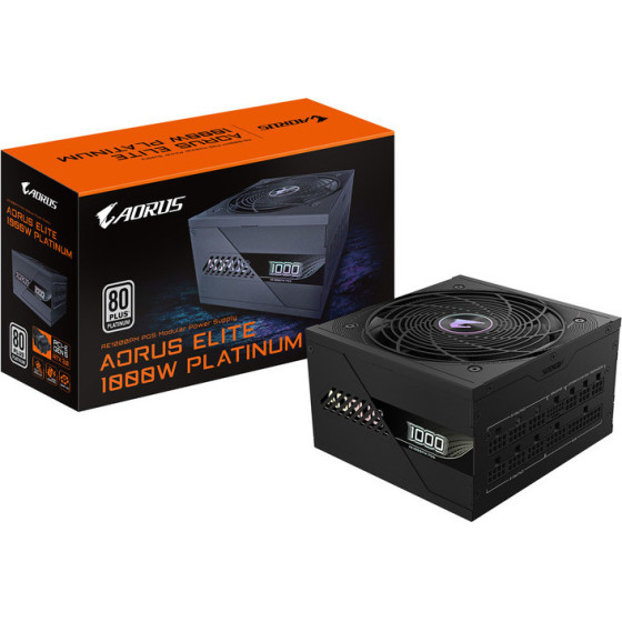 Gigabyte Power Supply Aorus Elite P1000W Fully Modular 80+Plus Platinum , Pcie Gen 5.0 Graphics Card Support - (GP-AE1000PM PG5)