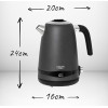 Adler 1,7L Steel Electric Kettle With Lcd And Temperature Control Grey - (AD1295G)