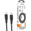 Lamtech Charge And Data Cable TYPE-C To TYPE-C 60W 2M Black - (LAM114413)