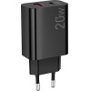 Lamtech Charger Usb QC3.0/TYPE-C 20W Black - (LAM114420)