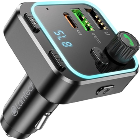 Lamtech Rgb BT5.0 Fm Transmitter QC3.0 PD20W - (LAM114390)