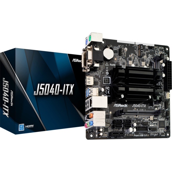 Asrock J5040-ITX Motherboard Mini ITX �� Intel BGA1090 Socket - (90-MXBCD0-A0UAYZ)