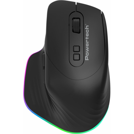 POWERTECH �������� gaming ������� 2.4GHz & Bluetooth, 2000DPI, 650mAh, RGB, ����� - (PT-1253)