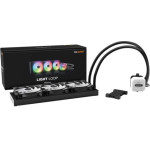 Bequiet Cpu Hydro Cooler Light Loop 360mm Intel Socket Lga 1700/1200/2066/1150/1151/1155, Amd AM5/AM4, Square Argb Illuminating Cooling BLOCK, 3x Fan Light Wings Lx 120mm Pwm High SPEED, BLACK, 3YW. - (BW022)