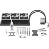 Bequiet Cpu Hydro Cooler Light Loop 360mm Intel Socket Lga 1700/1200/2066/1150/1151/1155, Amd AM5/AM4, Square Argb Illuminating Cooling BLOCK, 3x Fan Light Wings Lx 120mm Pwm High SPEED, BLACK, 3YW. - (BW022)