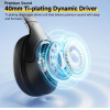 QCY H3 Lite Headset Black - Anc Noise Canceling 40mm Drivers 68ms Latency - 60h Battery - (6957141409039)