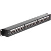 DeLock Patch Panel 19''/1U, Cat 6, 24x Coupler RJ45 ports, ����� - (43295)