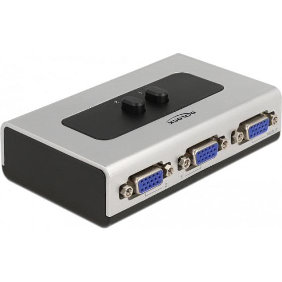 DeLock Vga Switch 2 �� 1, bidirectional, 1080p/60Hz, ����� - (87758)