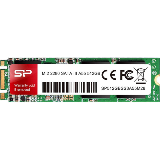 Silicon Power Ssd A55, 512GB, M.2 2280, Sata III, 560-530MB/s - (SP512GBSS3A55M28)
