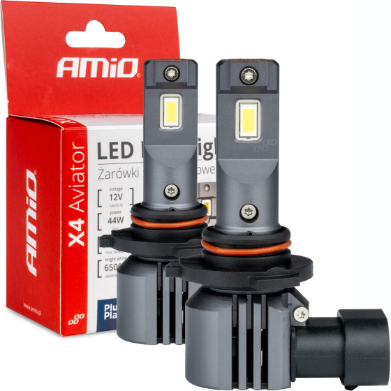 AMiO ������ Led HB3 12V 44W 6.500K 3.936lm Led X4 Series Aviator Plug & Play - 2 ���. - (03766)