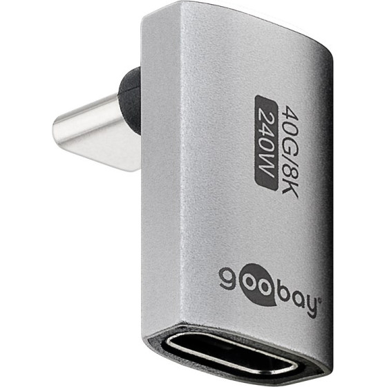Goobay ���������� USB-C �������� 90�, USB4, 240W, 40Gbps, 8K, ���� - (74442)