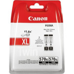 Canon ������ Inkjet PGI-570BKxl Black Twin Pack (0318C007AA) (CANPGI-570BKTP) - (0318C007)