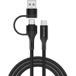 Powertech ������� Usb & USB-C �� USB-C Pd 60W, copper, 1.5m, ����� - (PTR-0158)