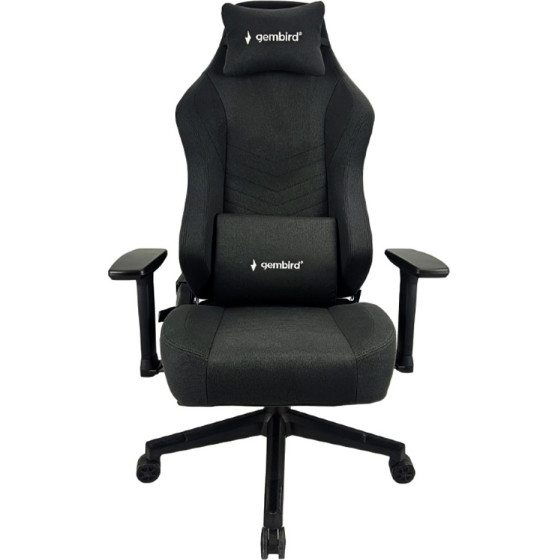 Gembird Gaming Chair With Back And Neck Pillows Black - (GC-02-BL)