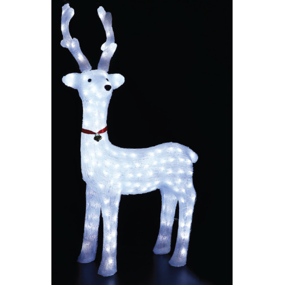 Aca Acrylic Standing Reindeer With Ribbon 200 Led ����� IP44 52*36*100cm 30cm ���. - (X08200224)