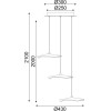 Aca �������� �/� Led 15W 3000K 1050LM Ninfea ��������� ���/�� IP20 D43XH210CM - (ZM34LEDP45BR)