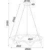 Aca �������� �/� Led 36W 3000K 2100LM Kyma ����� ���/�� IP20 D60XH230CM - (ZM36LEDP60BK)