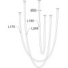 Aca �������� �/� Led 60W 3000K 4000LM Jungle ����� �������� IP20 L240,L170,L100CM - (ZM42LEDP240)