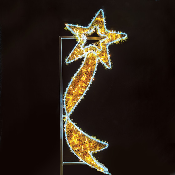 Aca Falling Star With Ribbon 372LEd ���� 8m ����� 9,6m ���� ���� ����&���� ���� IP65 60x150 Cm 1,5m ��� - (X1737212112)
