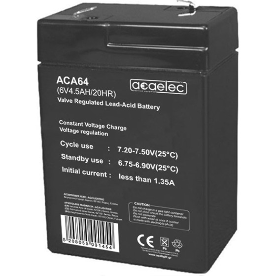 Aca �������� Agm Vrla 6V 4.5AH/20HR (F1 ���������) - (ACA64)