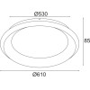Aca ������ �/� Led 45W Cct 3600LM ����� ��������� D61XH8,5CM Diana - (BR71LEDC61WHCCT)