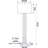 Aca ���������� �/� 1��27 Belize ����� ���/��+����� ��������-������� IP20 D40,6XH153CM - (ML127161FGW)