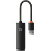 Baseus Lite Series Usb To Rj45 Network Adapter, 100mBps Black - (WKQX000001)