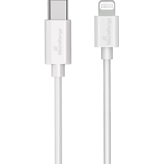 MediaRange Apple Lightning To Usb Type-C Cable 1m White - (MRCS215)