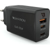 Baykron ��������� Premium Wall Charger EU, USB-A, Type-C 65W Gan ������ - (BA-WC-003)