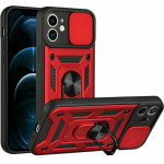 Bodycell Armor Slide Cover Case iPhone 12 Red - (BA-00011)