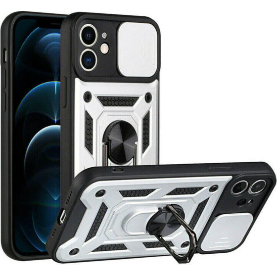 Bodycell Armor Slide Cover Case iPhone 12 Silver - (BA-00012)