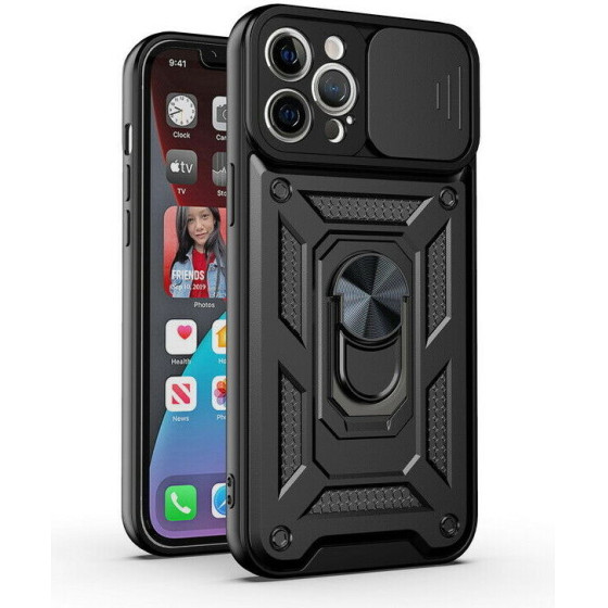 Bodycell Armor Slide Cover Case iPhone 13 Pro Max Black - (BA-00028)