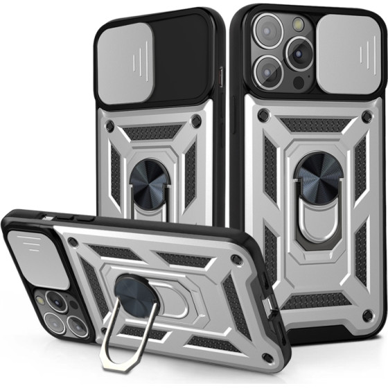 Bodycell Armor Slide Cover Case iPhone 13 Pro Silver - (BA-00027)