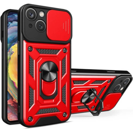 Bodycell Armor Slide Cover Case iPhone 14 Plus Red - (BA-00186)