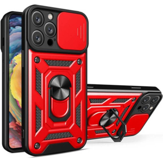 Bodycell Armor Slide Cover Case iPhone 15 Pro Red - (BA-00334)
