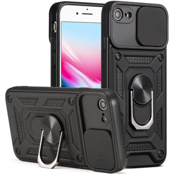Bodycell Armor Slide Cover Case iPhone 7/8/SE 2020, 2022 Black - (BA-00161)