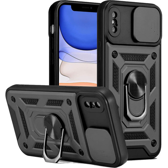 Bodycell Armor Slide Cover Case iPhone XS Max Black - (BA-00193)