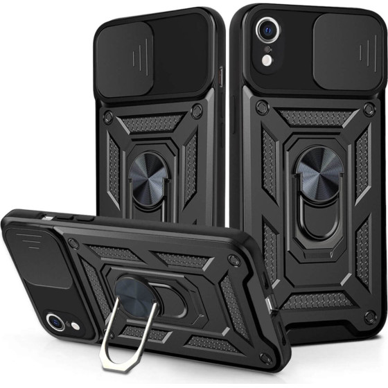 Bodycell Armor Slide Cover Case iPhone XR Black - (BA-00163)