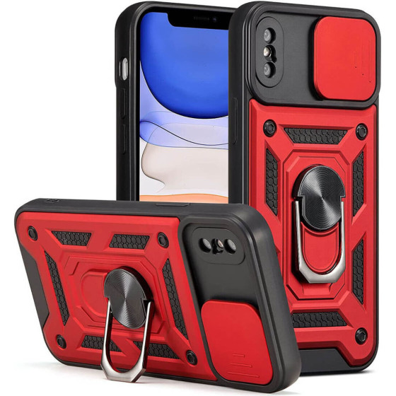 Bodycell Armor Slide Cover Case iPhone XS Max Red - (BA-00194)